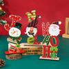 Christmas Wooden Ornaments Santa Claus Snowman Xmas Tree Desktop Signs 2025 New Year Party DIY Decoration For Home Navidad Gifts