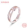 Классическое кольцо Lindon из стерлингового серебра 925 пробы с цирконом, женские ювелирные изделия, свадебный подарок для вечеринки