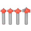 4Pcs Woodworking Router Bits Set 8 Shank SharpenNosed Engraving Machines  Milling Cutter