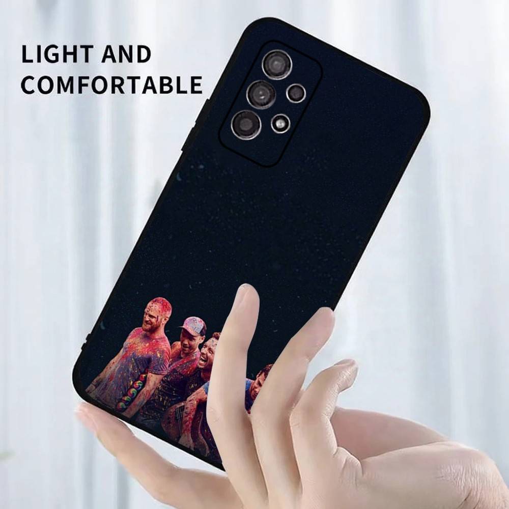 Band C-Coldplay Phone Case For Samsung S25,S24,S23,S22,S21,S20,S10,Ultra,Plus,Lite,FE,Soft Silicone Black Cover