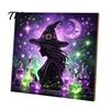 Reusable Seasonal Wall Decoration Halloween Faux Pearl Art Kit, Crow Pumpkin Painting DIY 7.87 x Stress Relief Project for Home Inch Cute