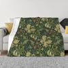 Винтажное садовое искусство Фланелевое одеяло Цветочное Теплое одеяло Декоративное одеяло для дивана Постельные принадлежности