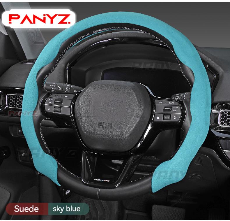 Противоскользящая оплетка на руль автомобиля из замши Для Kia Rio Sportage Ceed Cerato Sorento K2 K3 K4 K5 Seltos Stinger Carninal ljcmw22