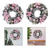 Artificial Christmas Wreath Floral Chic Rustic Front Door Garland Party Decor for Patio Wall