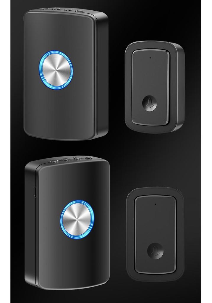 Remote Rechargeable Wireless Doorbell with Two Receivers - Long Range Smart Home Door Chime