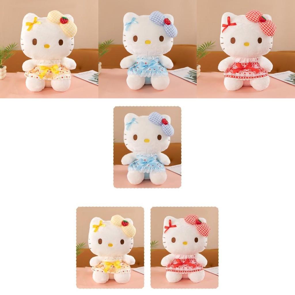 Adorable Strawberry Kt Cat Plush Toy In Multiple Colors Soft Pp Cotton Filling