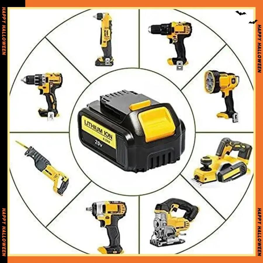 Для DeWalt DCB200 18 В/20 В 6000 мАч литиевая сменная батарея для Dewalt DCB184 DCB200 DCB182 DCB180 Аккумулятор для отвертки