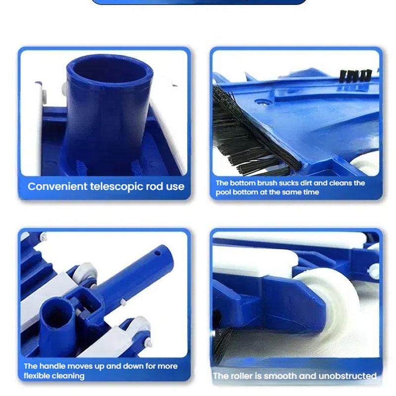 14-дюймовая сверхпрочная вакуумная головка для бассейна со щеткой для заглубленных и надземных бассейнов, очиститель для бассейна, всасывающее колесо, аксессуары