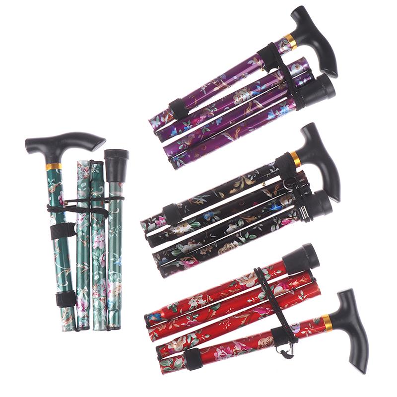 1шт алюминиевый сплав пятисекционная складная трость Т-образный руль безопасная трость