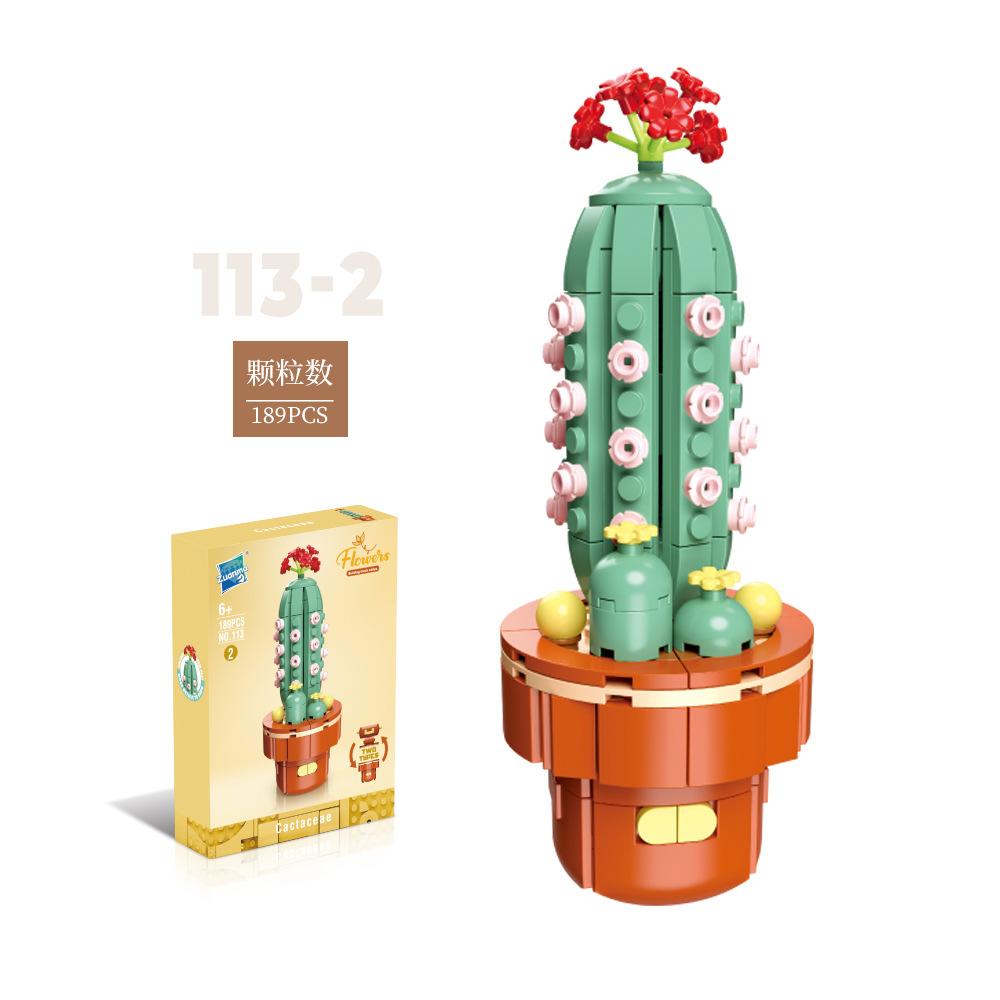Цветочные горшки для растений, суккуленты, строительные блоки, украшения, модели, украшение для дома, букет цветов, сборные кирпичи MOC, игрушка для детей, подарок