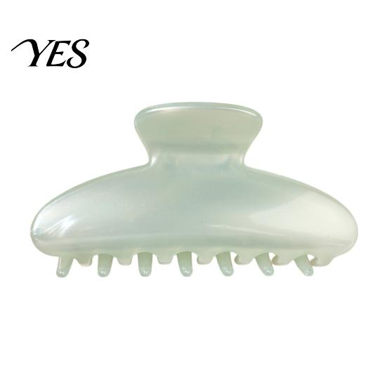 Pearlescent Finish Hair Claw for Women, Semi-Transparent Tones Clip, Large Size Back Head Thick Long Semi-transparent