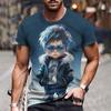 Handsome Boy Pattern T-Shirt For Men Personality 3D Printed Tees Summer Casual Round Neck Tops Short Sleeve Tee Shirts