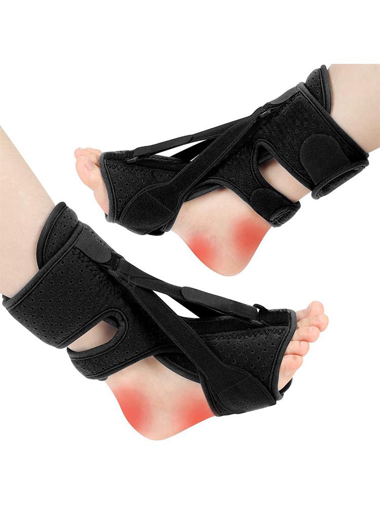 Elastic Night Splint Adjustable Orthotic Stretcher Support with Arch Support for Plantar Fasciitis/Heel/Ankle/Arch Foot Pain