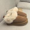 Cowhide Women's Shoes Tazt Sheepskin Fur Integrated Snow Boots Winter Warm Non-slip Large Cotton Shoes Women's Snow Boots