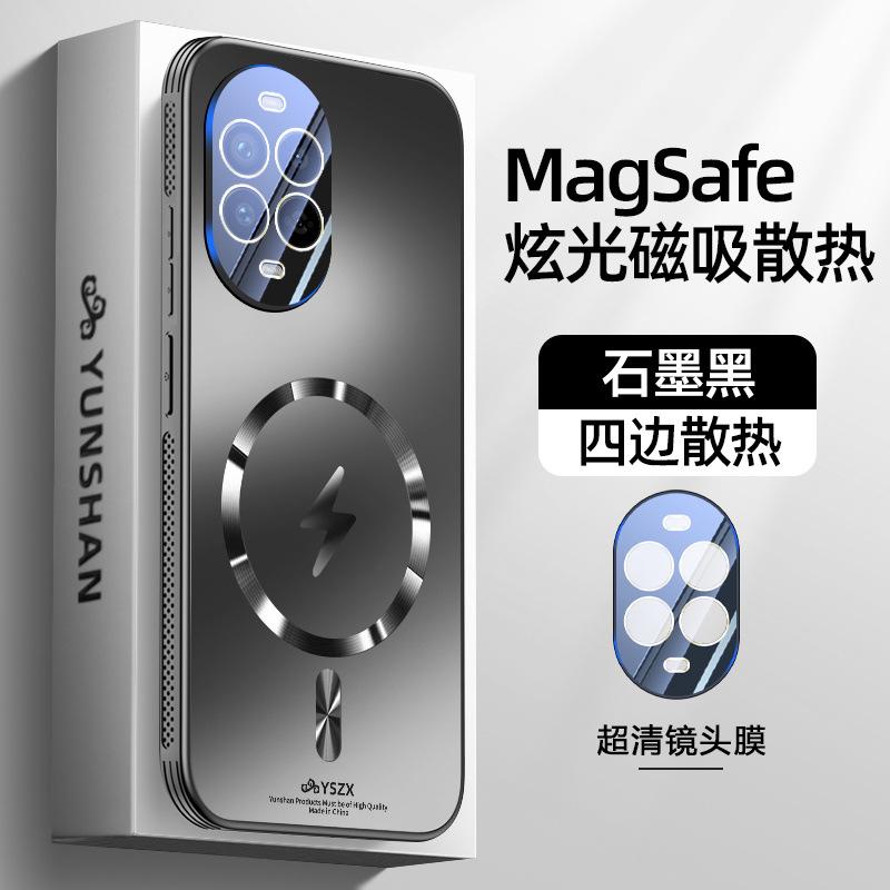 Чехол для мобильного телефона Huawei nova11, молниеносное рассеивание тепла, магнитное крепление, изогнутый экран, линза с продвинутым дизайном, полностью закрывающий, противоударный защитный чехол
