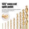 Twist Drill Bit Set Titanium Hex Shank HSS with Quick Change Adatper Wood Plastic Metal Aluminum Alloy Impact Driver Power Tool