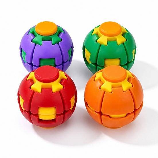 Игрушка для тренировки концентрации 3D-печатный мячик-антистресс, Нажимной и вращающийся спиннер для пальцев, Декомпрессионный мяч, Игрушки-фиджеты, Портативный эргономичный для офиса