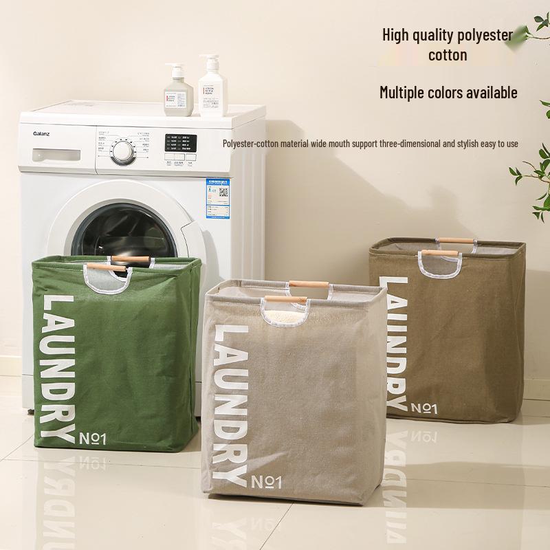 Large Foldable Waterproof Laundry Hamper - Portable Fabric Storage Basket for Bathroom