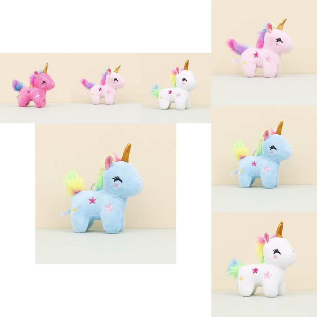 Adorable Unicorn Plush Keychain Cute Stuffed Animal Wedding Gift Bag Charm