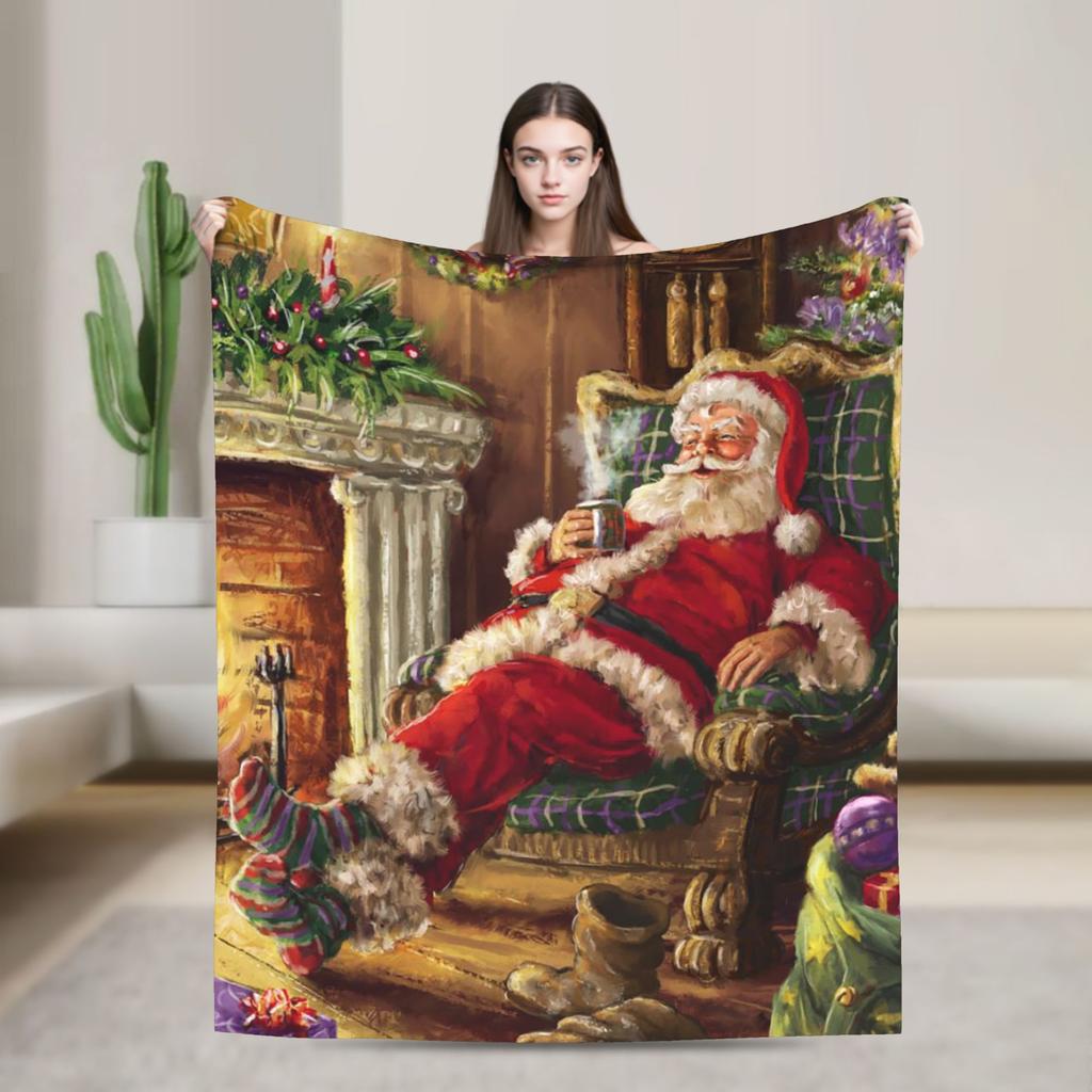 Рождественский плед для собаки и кошки флисовый весенне-осенний нордический с надписью "Счастливого Рождества" и "С Новым годом" тонкий плед для дома офиса покрывало