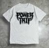 Футболка Power Trip Band Полный размер Белая Хлопок Подарок для фаната CM120 Унисекс Футболка