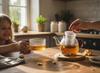 KETTLE JUG WITH INFUSER 0.5L WITH CUP 250ml GLASS TEA SET