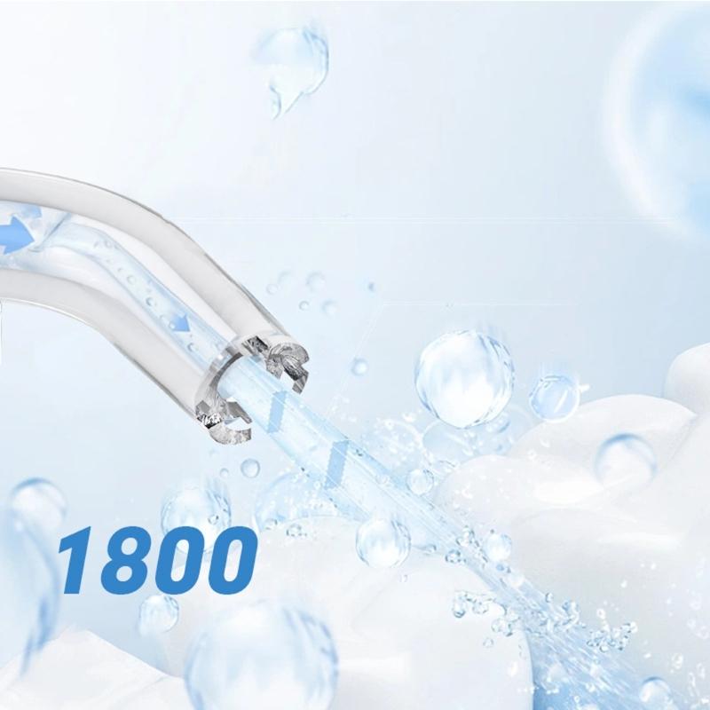 Ирригатор Портативный Зубной Водный Флассер USB Перезаряжаемый Водяной Струйный Очиститель Зубов с 3 Насадками 200 мл IPX7 1800 об/мин