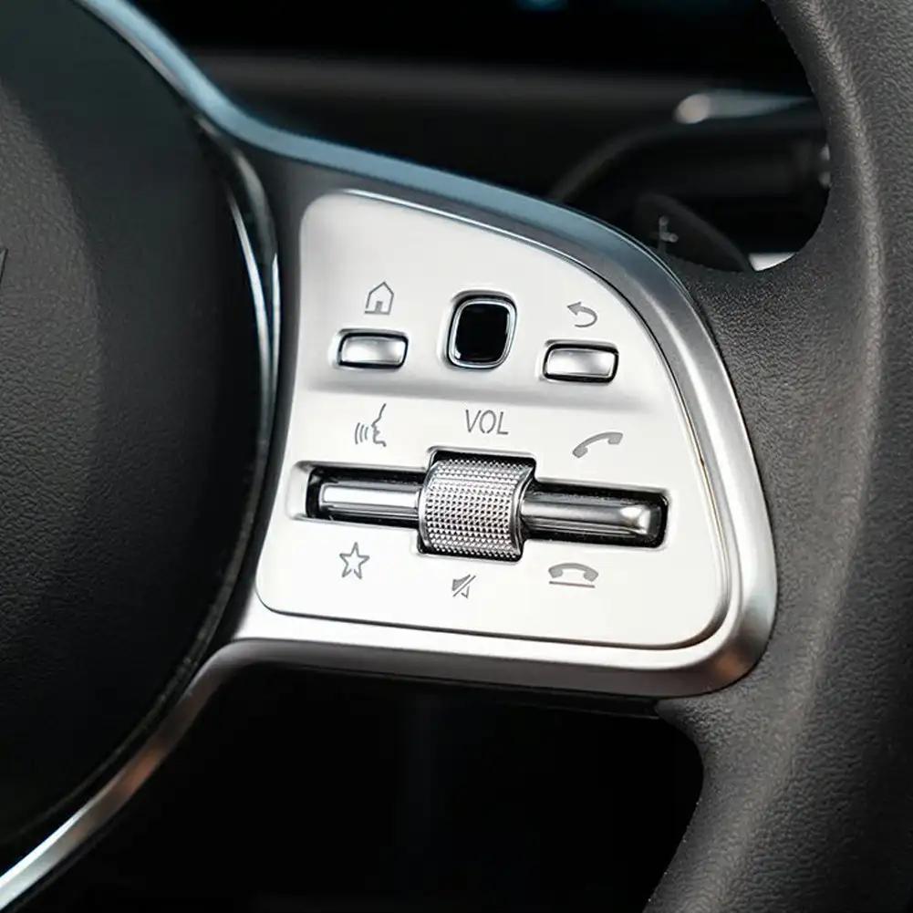 Кнопка кондиционера на рулевом колесе автомобиля, центральная кнопка управления, кнопка запуска, наклейка на крышку для Mercedes Benz GLB GLA AB CLA