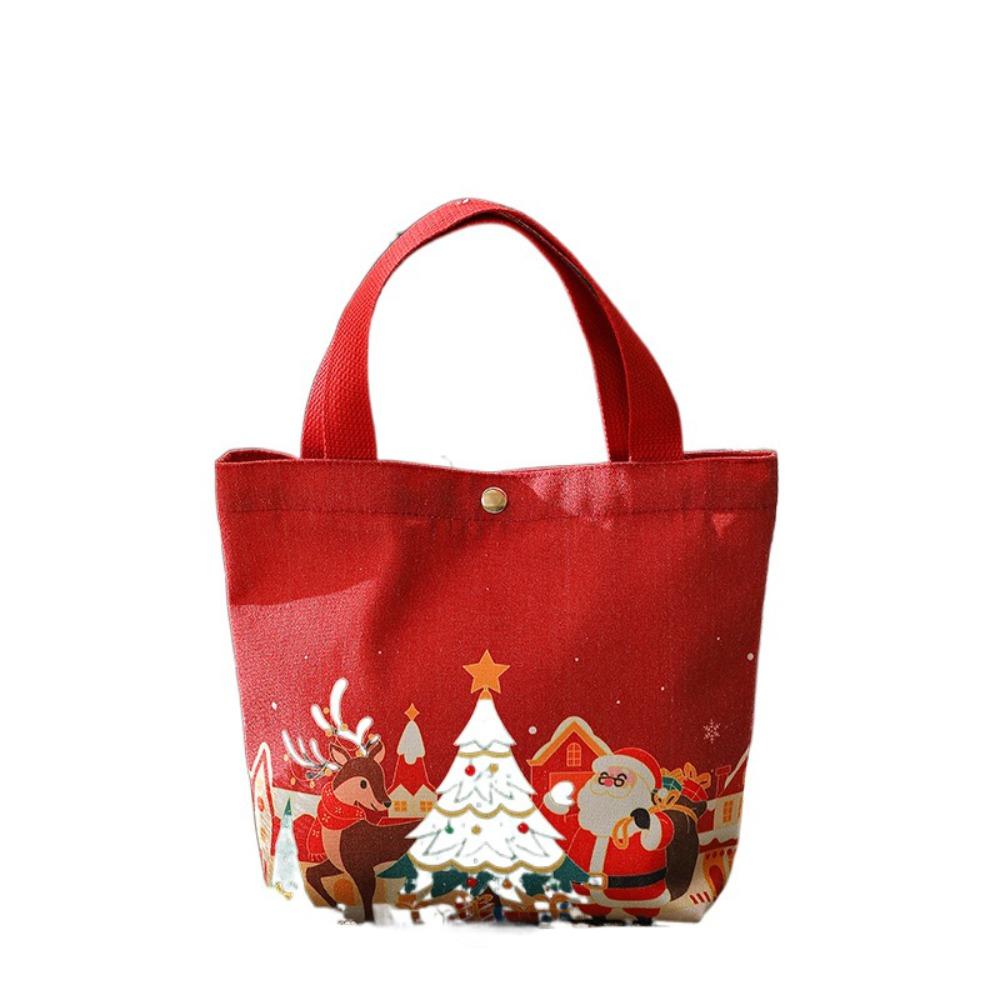 Cartoon Christmas Handbag Santa Claus Xmas Eve Packaging Bag Portable Christmas Gift Box  Birthday