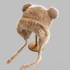 Coldproof Ear Protection Hats Warm Thickened Bear Ears Knitted Hat New Knitted Hat  for Outdoor Ski