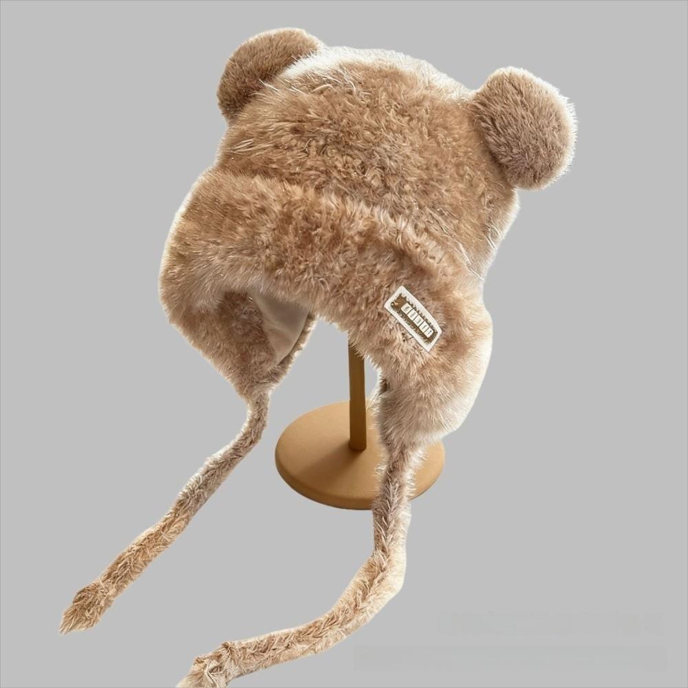 Coldproof Ear Protection Hats Warm Thickened Bear Ears Knitted Hat New Knitted Hat for Outdoor Ski