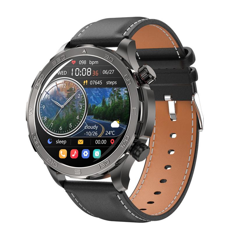DK67 Мужские умные часы 1,5-дюймовый большой экран BT звонок Монитор сердечного ритма Отслеживание фитнеса для занятий спортом на открытом воздухе Беспроводная зарядка Смарт-часы