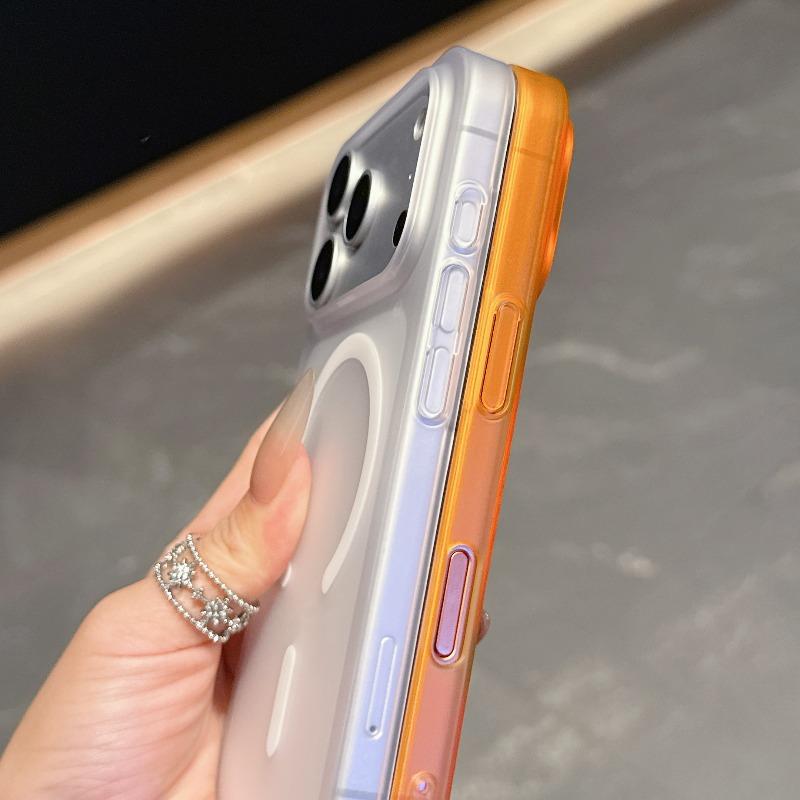 Прозрачный матовый ПК для чехла Magsafe для iPhone 17 Air 16 15 14 Plus 13 12 11 Pro Max 17 Pro Магнитная крышка для беспроводной зарядки