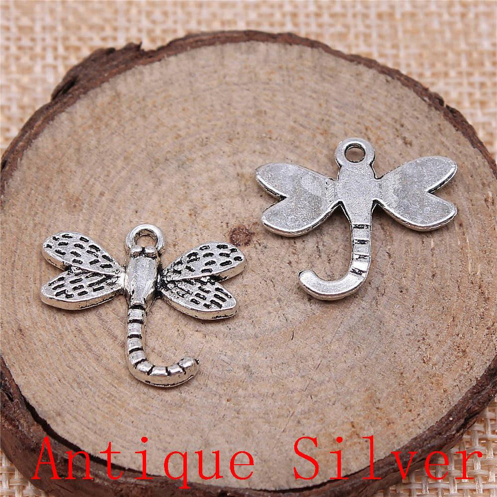 Dragonfly Shaped Charms Pendant For Bracelet Necklace Jewelry Making Craft Findings
