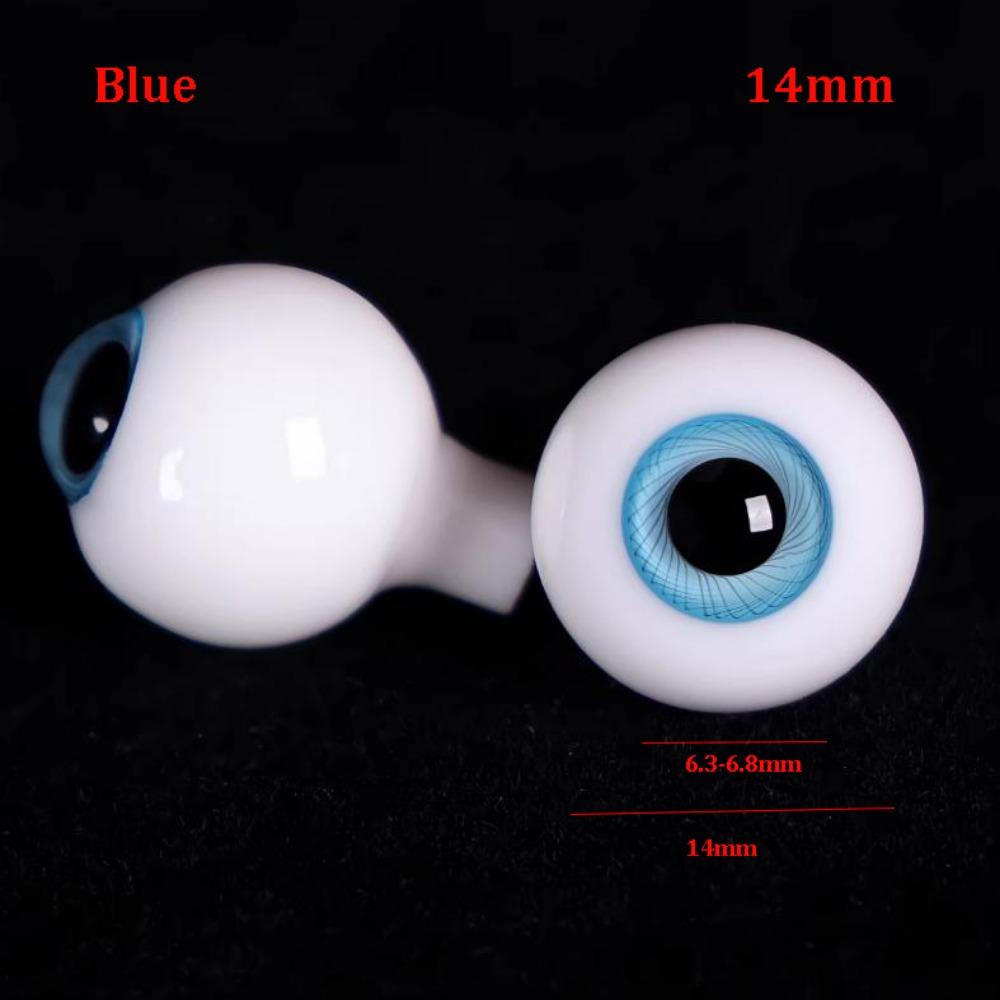 Cute Blue Gold Glass Eyes 2 Colors DIY Doll Making Crafts New Textured Glass Eyeball For BJD Dolls