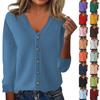 Women's Fashion Loose Knit Top Long Sleeve Casual Solid Color Cardigan Jacket
