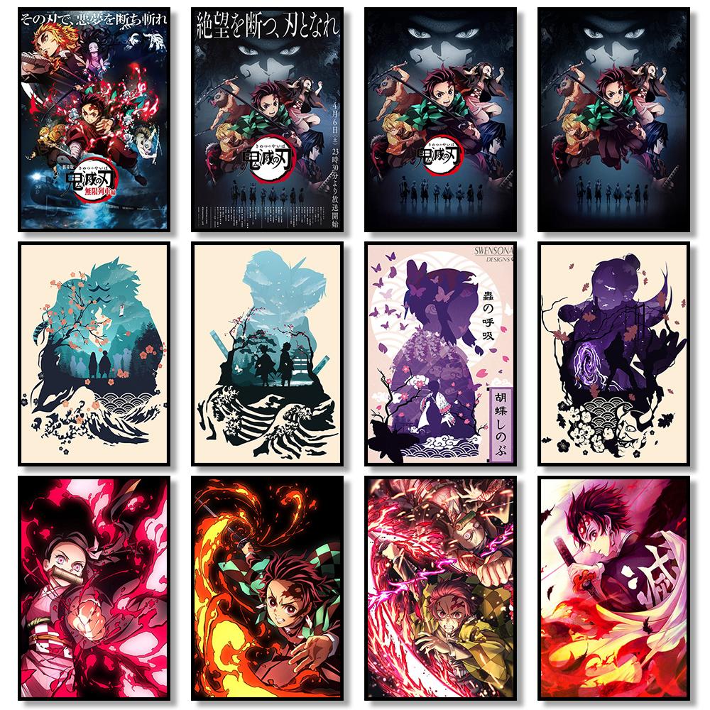 Demon Slayer Anime Poster Picture Canvas Painting Print Modern Home Sofa Background Wall Decoration Baby Room Wall Art Decor No Frame