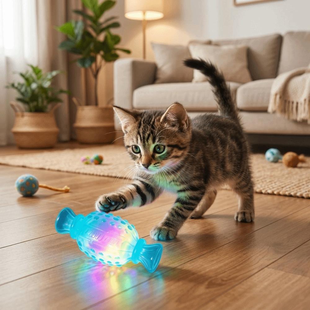 Luminous Dog Glowing Candy Toy Elastic Interactive Dog Toys Funny Dog Chew Toys Training