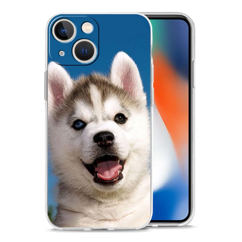 Чехол для телефона iPhone 17 Чехлы iPhone Air 16 15 12 13 14 Pro Max 7 8 Plus 16Pro iPhone11 Мягкий чехол Собака Аляскинский хаски