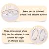 2 PCS Q38 Couples Mobius Twist Open Adjustable Ring For Womens