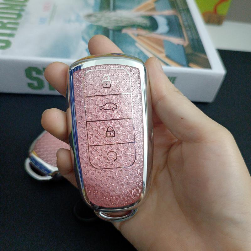 Розовый Алмазный Узор ТПУ Для Chery Jaecoo J7 J8 Tiggo 8Pro Omoda 5 Брелок Умный Ключ Автомобиля Чехол Брелок Сумка Брелок Аксессуары