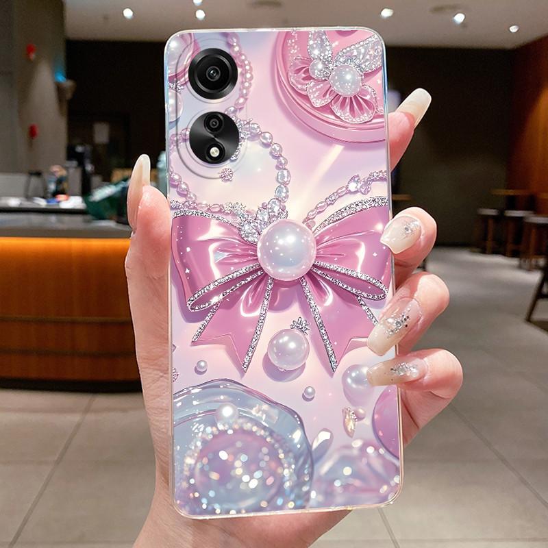 Чехол для OPPO A78 4G 5G A98 F23 A1X Цветок Бабочка Чехлы для Телефона Для Oppo A98 Мягкий Силикон Capa Прозрачный ТПУ Гелевая Крышка