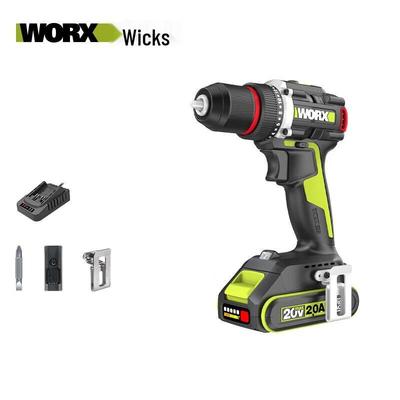 WORX 20В Бесщеточная аккумуляторная дрель/шуруповерт WU173.1 Штепсель CN (адаптер в комплекте)