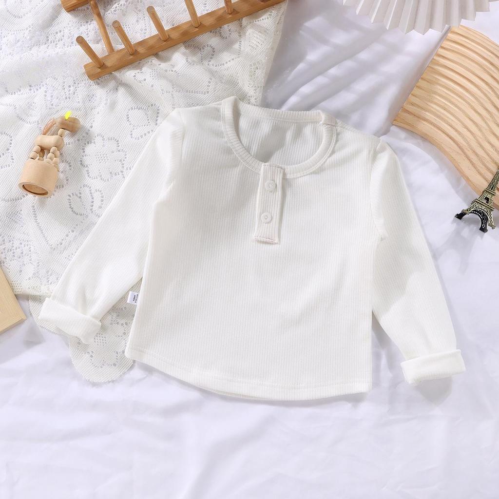 Children's Ribbed Round Neck Long Sleeve Base Layer - Spring & Autumn Collection