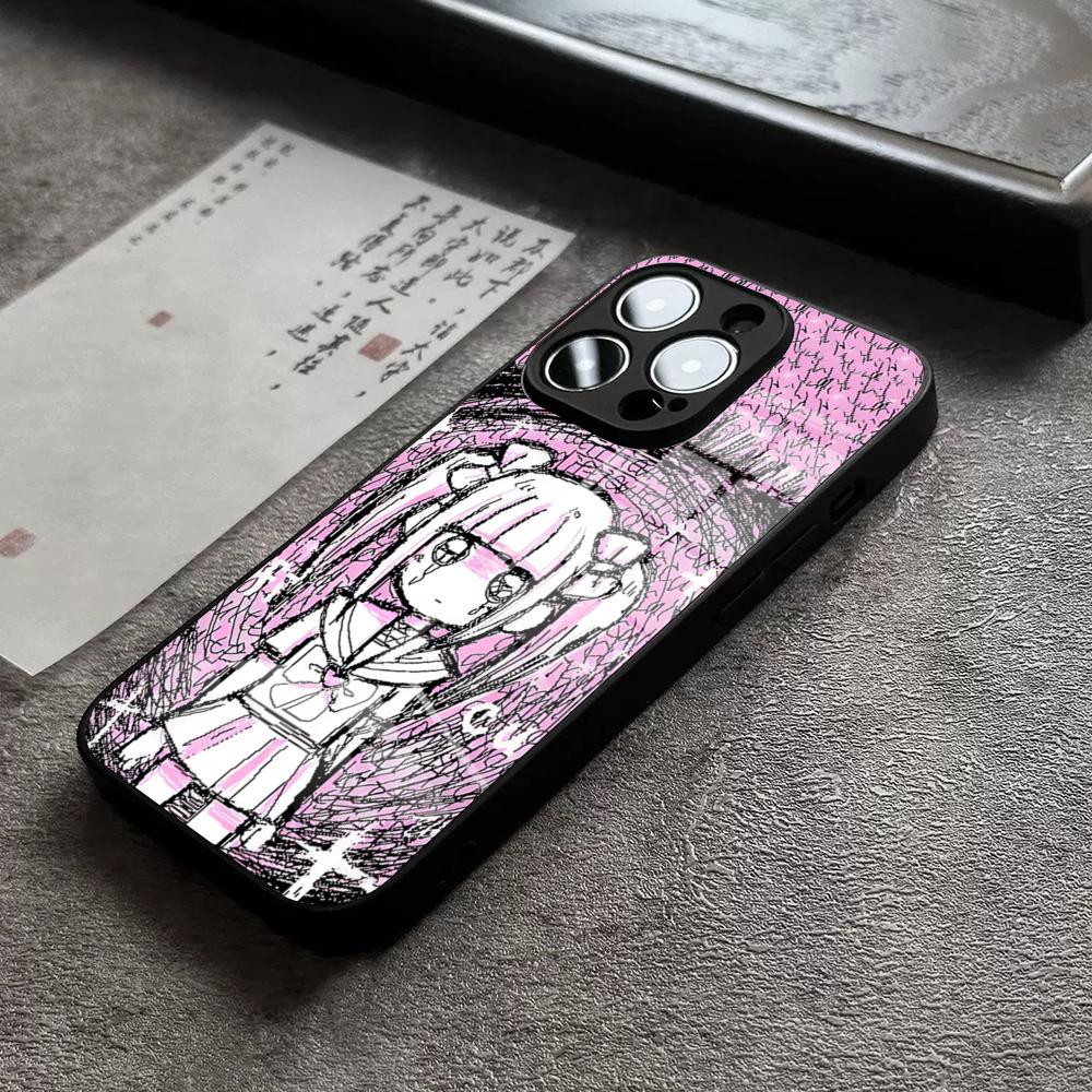 M-Menhera Chan Комикс Чехол для телефона Для iPhone 16 Pro Max 15 Plus 14 Pro 12 11 13 Mini X XR XS Max 8 7 Plus SE Стеклянная крышка