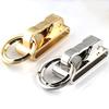 Silver Gold Buckle Clip On Belt Double Loops Silver Keychain Key Chain Design Home Metal Craft
