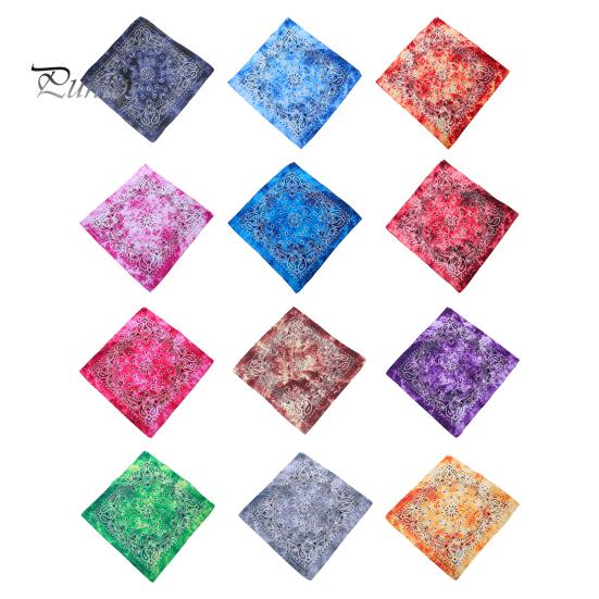 Хип-хоп квадратная бандана из дышащего хлопка для мужчин, женщин, мальчиков и девочек, многоцелевой летний носовой платок с принтом, солнцезащитный шарф для волос, Рождественский подарок