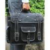 Black Leather Briefcase Retro Leather Laptop Messenger Bag Office Bag College Bag Messenger Backpack Bag Satchel Briefcase Gifts