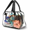 New Transparent Storage Cosmetic Bag Small Handbag Clear Stadium Approved Tote Bag Travel Toiletries Bag