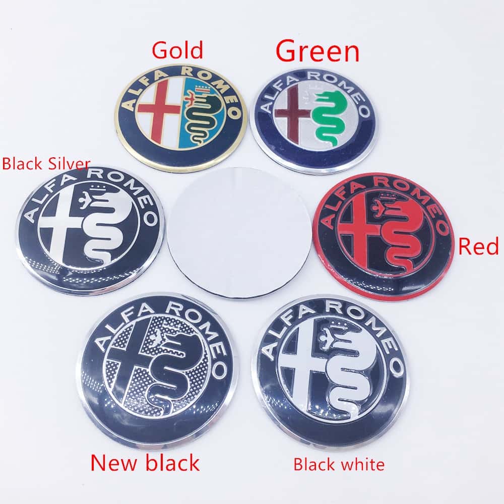 4pcs 40mm 50mm 56mm 60mm Car Wheel Center Hub Cap Stickers For Alfa Romeo Spider Giulietta Giulia GTAM Tonale Mito Car Styling